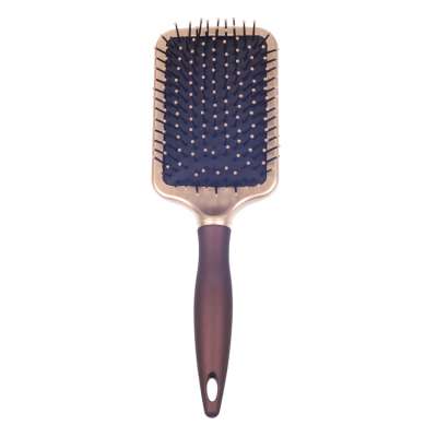 EUREKA 9594CEG-BR Large Square Paddle Cushion Hair Brush for All Hair Types Ball-Tip Nylon Pins Small Hairbrush