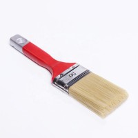 pure bristle Paint Brush with Red Square Wooden Handle silver end tip