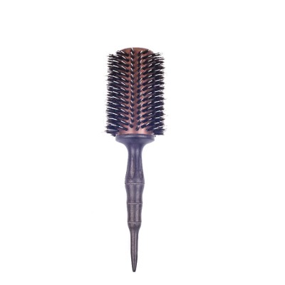 EUREKA A28044-55PA-B Professional Aluminum Tube With Boar Bristle And Nylon Pins Hair Brush Salon Round Hair Brush