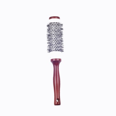 EUREKA C9516W-13-BR Professional Aluminum Tube With Boar Bristle And Nylon Pins Hair Brush Salon Round Hair Brush