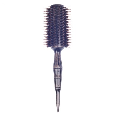 EUREKA 28034-55PA-B Engraved Wooden Bristle Round Hair Brush UV Painting on Surface Barrel Brush