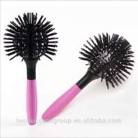 3D Spherical Curl Brush Styling Salon Round Hair Curling Curler Comb Tool