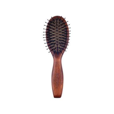 EUREKA PA91907 Engraved Wooden Nylon Pins Hair Brush Wood Hair Brush Massage Classical Style Hair Brush