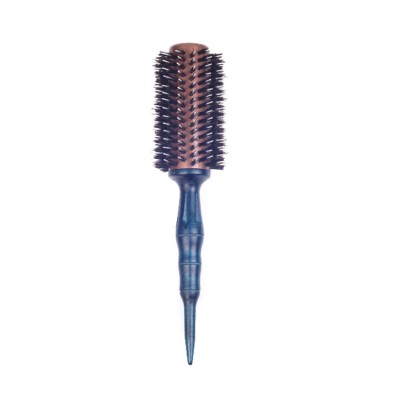 EUREKA A28034-55PA-BL Professional Aluminum Tube With Boar Bristle And Nylon Pins Hair Brush Salon Round Hair Brush