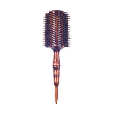 EUREKA 28044-55PA-CF Engraved Wooden Bristle Round Hair Brush UV Painting on Surface Barrel Brush