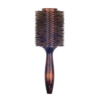 EUREKA 28044-01 Professional  Boar Bristle Nylon Pins Round Brush Wooden Hair Brush